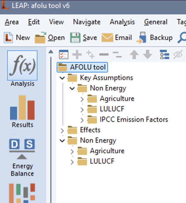 AFOLU-tool branch structure
