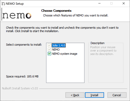 NEMO installer components